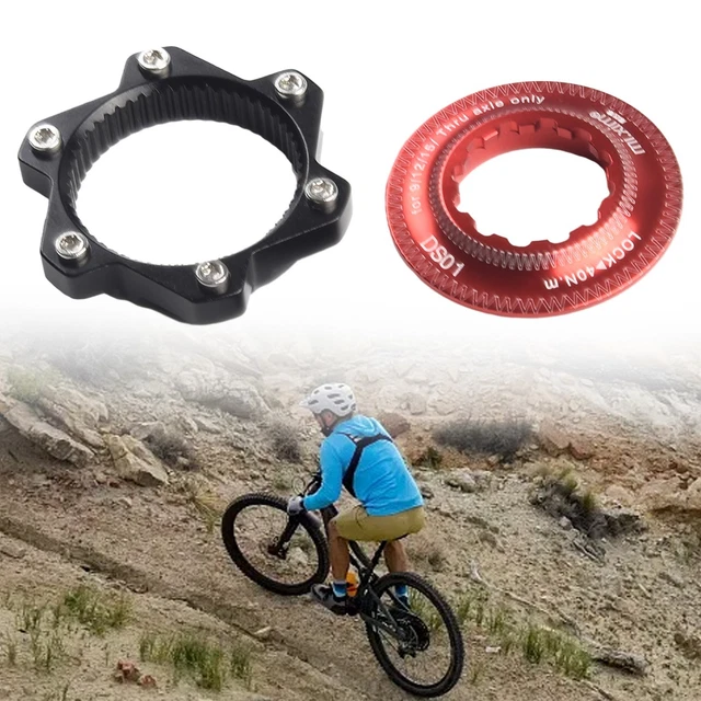 Saipor Adaptateur Centerlock 6 Boulons Pour Rotor De Frein Vélo VTT - Rouge