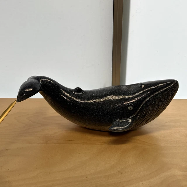 Verrückter Ton Buckelwal 13" Raku Keramikfigur von Gerhard de Beer S. Africa 11