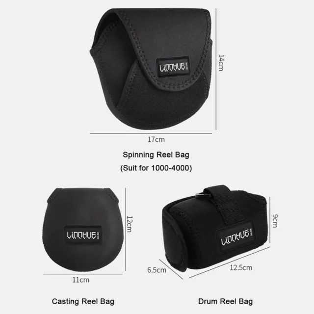 Fishing Spinning-Reel Bag Cover Baitcasting Trolling,Fishing Reel Case Pouch New 2