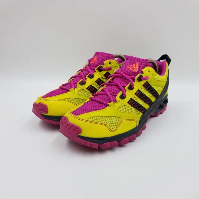 ADIDAS WOMENS SIZE 11 Kanadia TR 5 Trail Running Shoes Sneakers Yellow Pink  £29.94 - PicClick UK