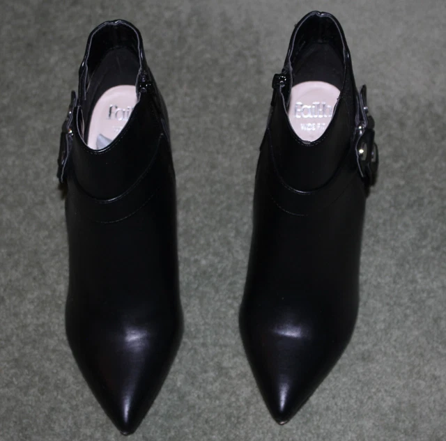 FAITH BLACK ANKLE Boots pair Size 5 used 02 6.99 PicClick UK