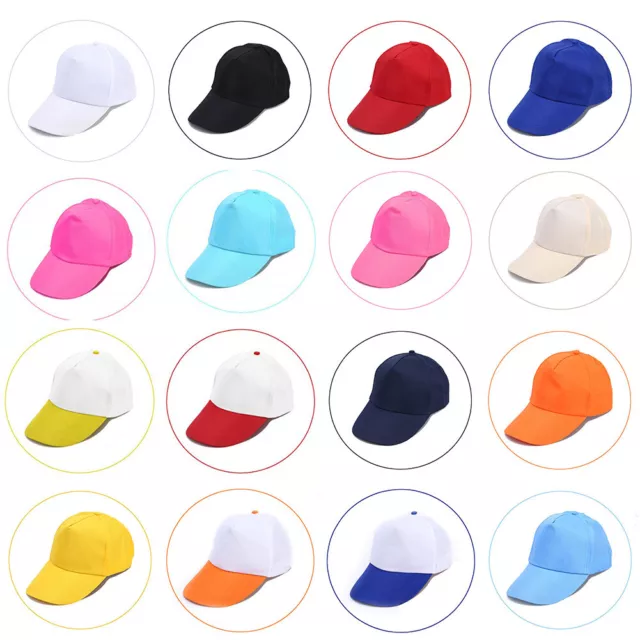 Baseball Cap Adjustable Hat Men Women Plain Curved Sun Visor Fashion Adjustable 3