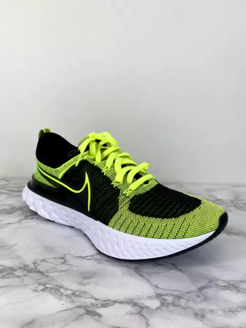 Nike React Infinity Run Flyknit 2 Volt White Black  Men’s Size 12