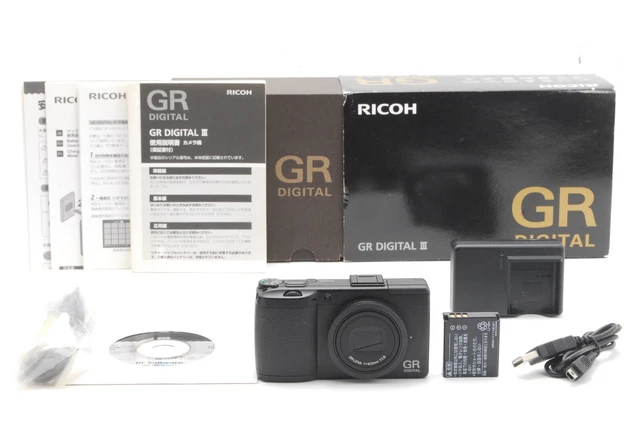 [NEAR MINT in Box] RICOH GR DIGITAL III 10.0MP Black Digital Camera From JAPAN