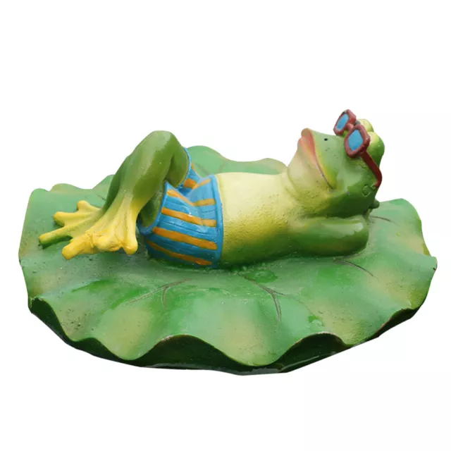 Floating Frog Resin Office outside Toy Sculpture Outdoor Decor 3