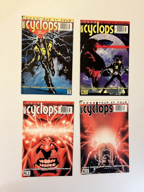Marvel Comics Icons Cyclops Complete 2001 Comic Book Run Set Series 1-4