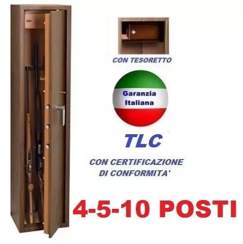 Fuciliera 4-5-10 Posti Box Armadio Cassaforte Blindato Portafucili Fucili Caccia