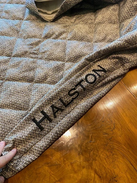 New ORVIS Platform Dog Bed Cover only Herringbone Lounger Monogram Large 28"X42" 2