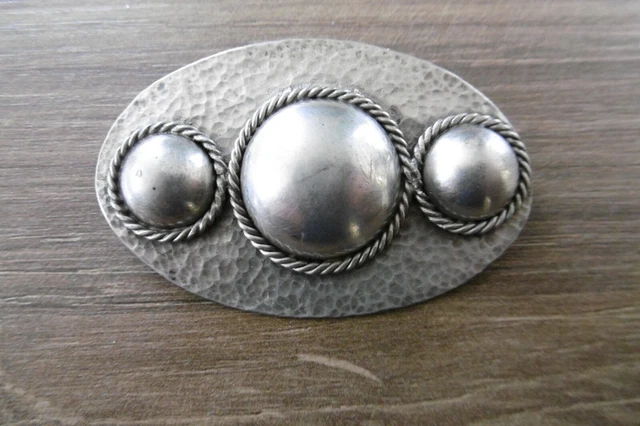 Broc Broche Ancienne Pour Parapluie Ou Ombrelle - Métal Argenté, Style Bijoutier Vintage