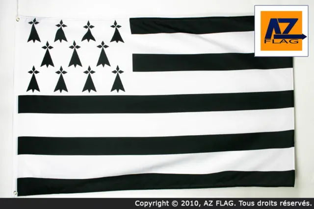 BRITTANY  FLAG 3' x 5' - FRENCH REGION OF BRETAGNE FLAGS 90 x 150 cm - BANNER 3x