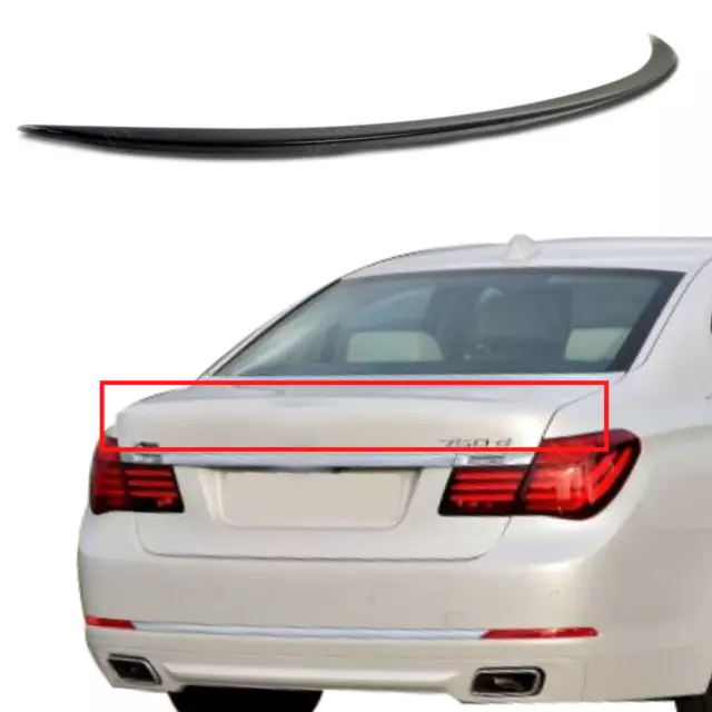 Spoiler Aileron Convient pour BMW 7er 740i 750i 760i, Noir Eclat Lèvre Arrière