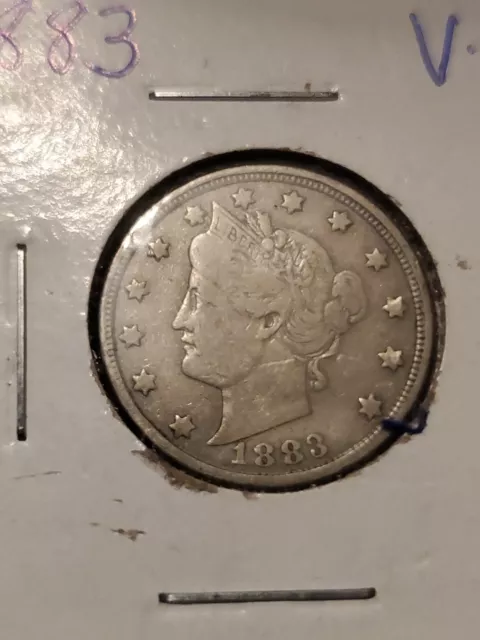 1883 No Cents Liberty Head V Nickel Bu-Gem Uncirculated