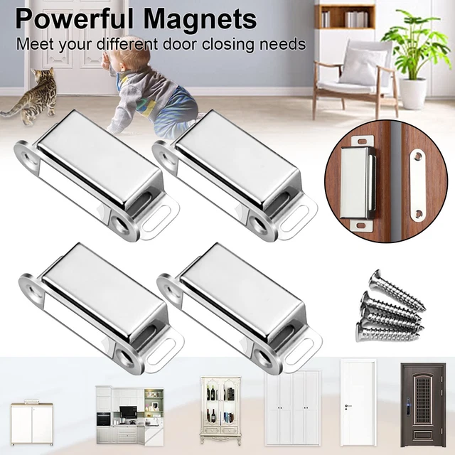 4er-Set Magnetschnäpper Für Schränke & Türen - Starke Magnetverschlüsse Gegen Klappern