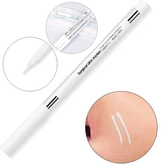 Surgical Eyebrow Skin Tattoo Marker Pen Tool Accessories With Measuring Rule-tz