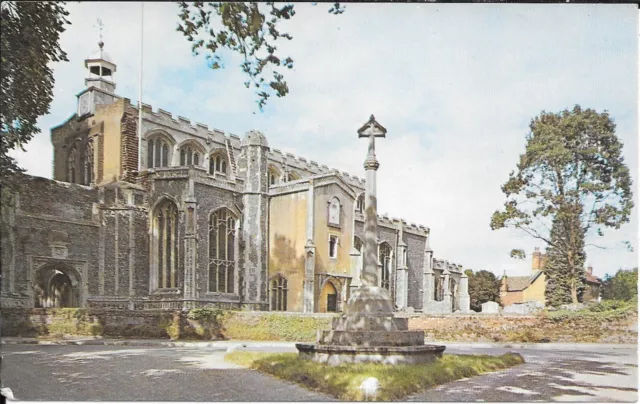 Postcard Church of St Mary The Virgin East Bergholt Suffolk - P42830