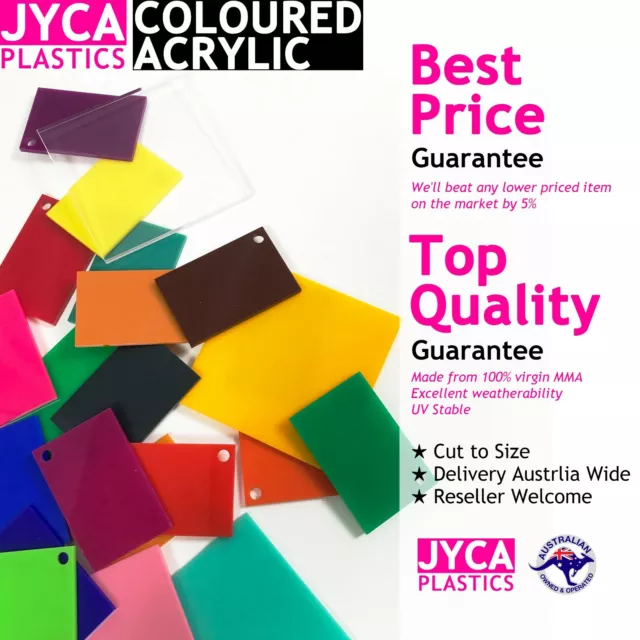 A4 COLOURED 【100 Colours】 Acrylic Perspex Sheet Panel【Up to 20% OFF】 FREE POST