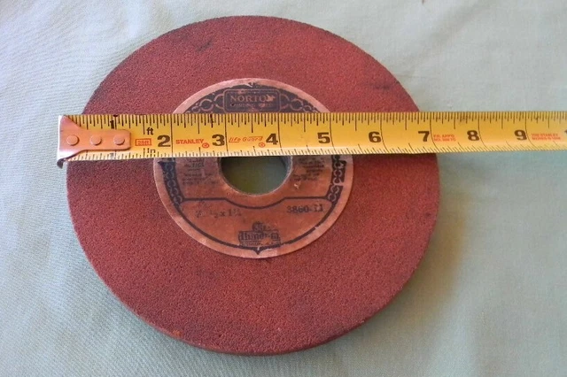 VTG NORTON 7"x 1/2" THICK ALUNDUM 3860-M CRYSTALLINE 38 GRINDING WHEEL MADE USA