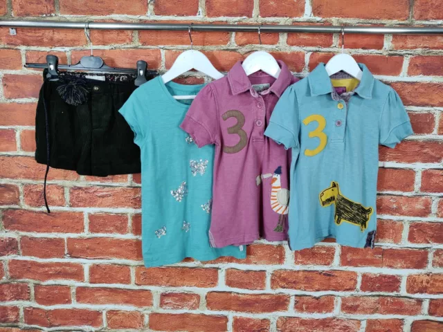 T-Shirt Con Colletto Bambina Età 5-6 Anni Joule Zara Next Pantaloncini Da Festa 116Cm