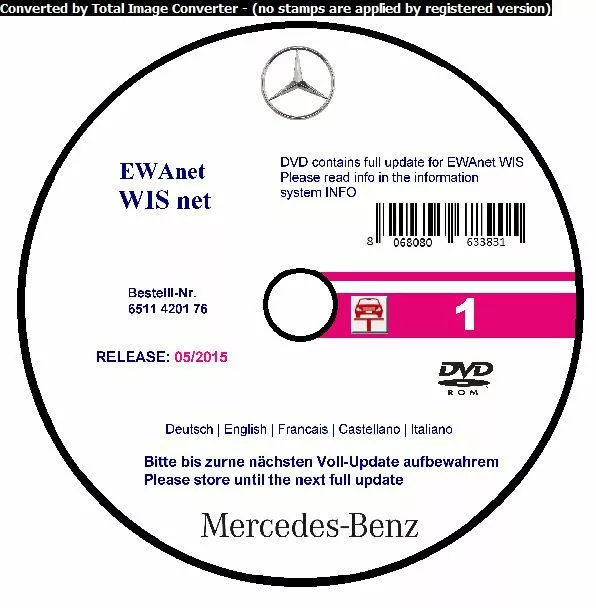 Mercedes & Smart Wis 5/2015 Manuale Officina Repair Wis/Asra  Auto Furgoni Dvd