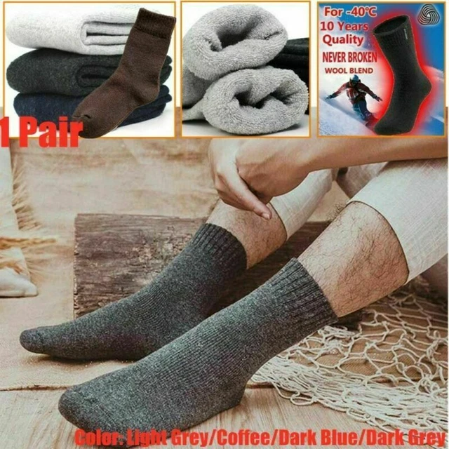 Men Winter Socks Merino Wool Thermal Mens Work Boot Extra Thick Warm Heavy Duty 3