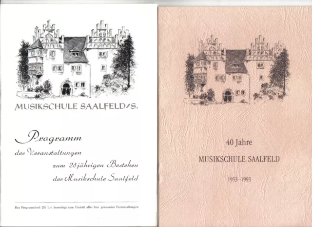 Konvolut 2x Chronik Festschrift Musikschule Saalfeld Saale Thüringen 1978 1993