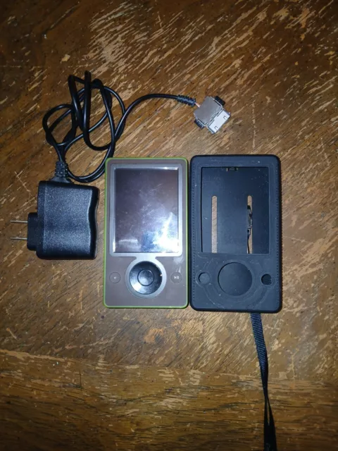 Reproductor MP3 Microsoft Zune marrón 30 GB modelo 1091 con cable de carga probado