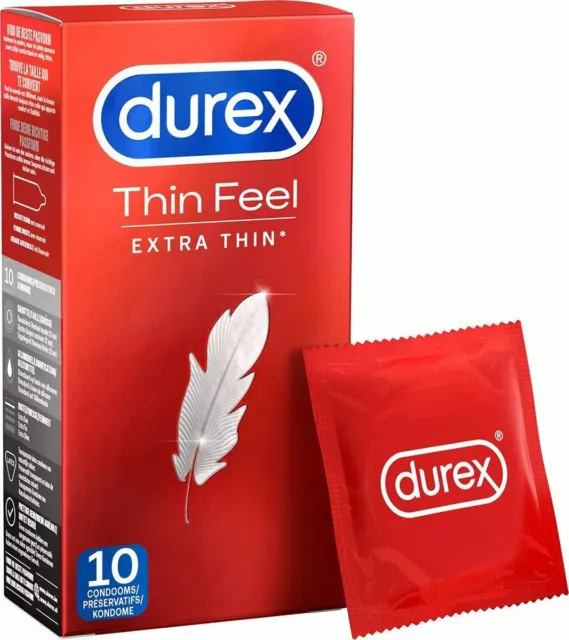 Durex Thin Feel Extra Gefühlsecht Hauchzarte Kondome 20 % dünner 10 Stk.