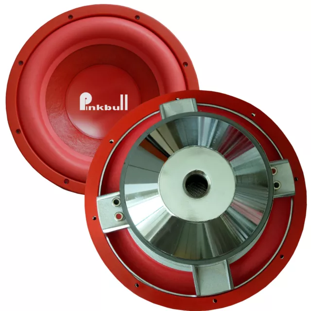 Pinkbull 1000 Watt 12  Auto Car Subwoofer Woofer RSW1284, rot (Stück)