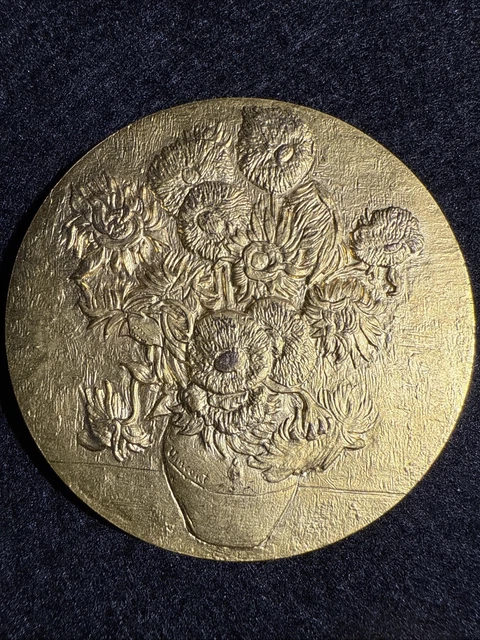 1978 FRANKLIN MINT VINCENT VAN GOGH 60mm 110G 24k Gold Plated