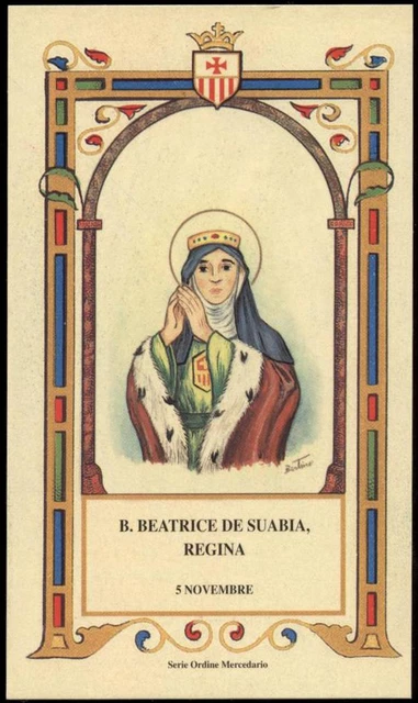 SANTINOHOLY CARD B.BEATRICE DI CASTIGLIA REGINA mercedaria EUR 2,50