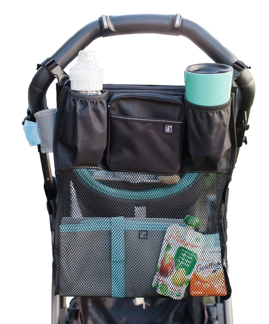 (USA) Stroller Organizer and Storage with Mesh Compartment, Black