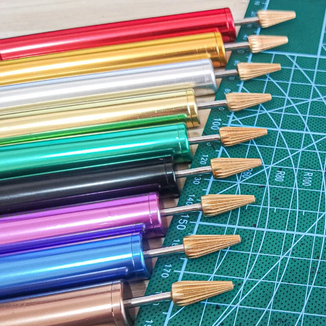 1PCS Leather Craft Edge Oil Pen Dye Pen Stainless Steel Brass Head ApplicI4UK
