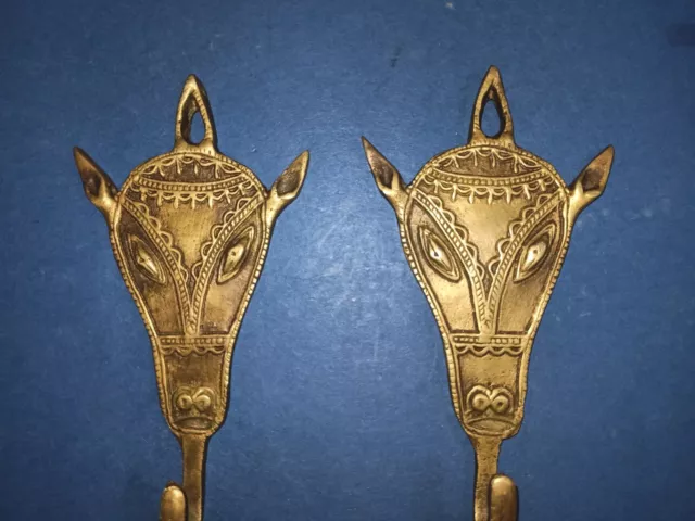 Brass Bull Face Wall Hooks Bastar Art Bathroom Wall Cloths Hanger AJ017 2