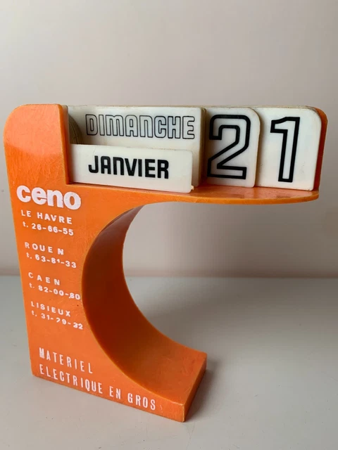 Calendrier perpétuel .70's - Vintage - Style Cuir - Vintage