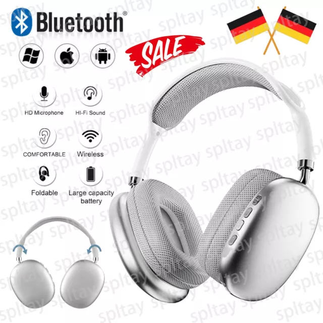 On Ear Kopfhörer Bluetooth 5.1 Stereo Bass Kopfhorer Kabellos Faltbare Weiß