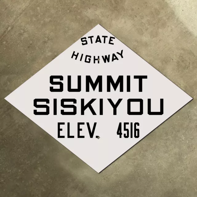Oregon highway road sign Siskiyou Summit diamond 1910s US route 99