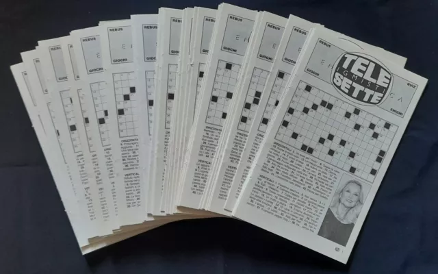 Enigmistica - Lotto n°3 di 50 Libretti (800 pagine) serie Tele Sette