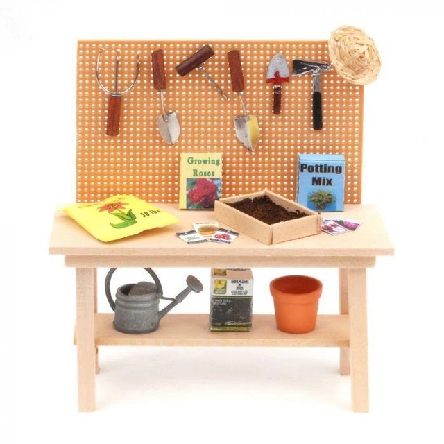 Mini Banc De Jardin Pour Maison De Poupée - Modèle PLA 10x7,3x2,7 Cm - Décoration DIY Micro Paysage - Accessoire Miniature Pour Cabine Photo