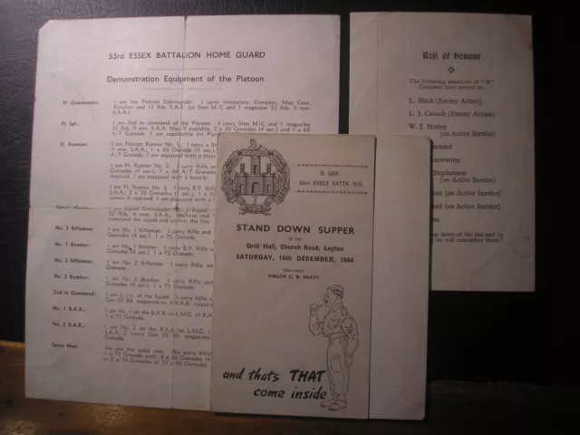 53rd Essex Home Guard Ephemera British Army Military History Regiment London