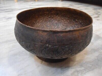 vintage copper bowl tibetan Tibet handmade 2