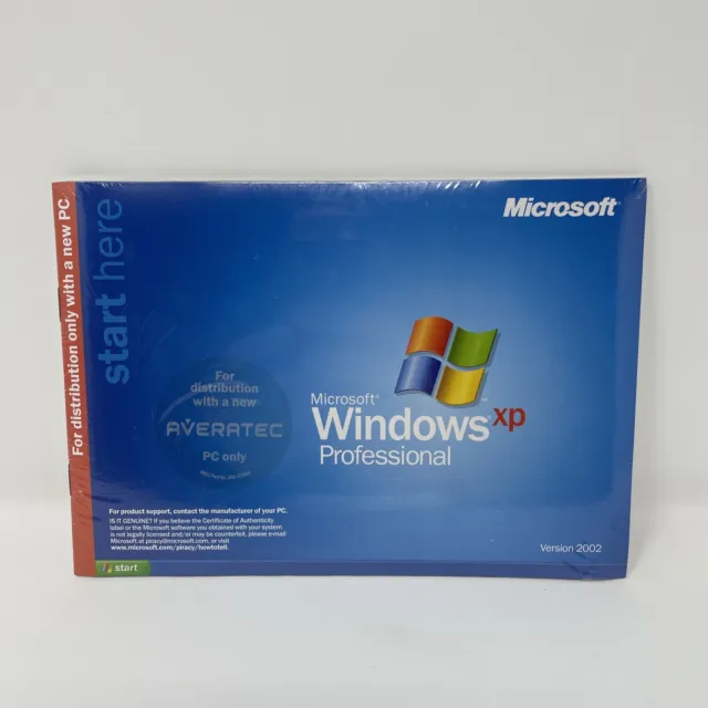 SEALED - Microsoft Windows XP Professional Version 2002 for AVERATEC Recovery