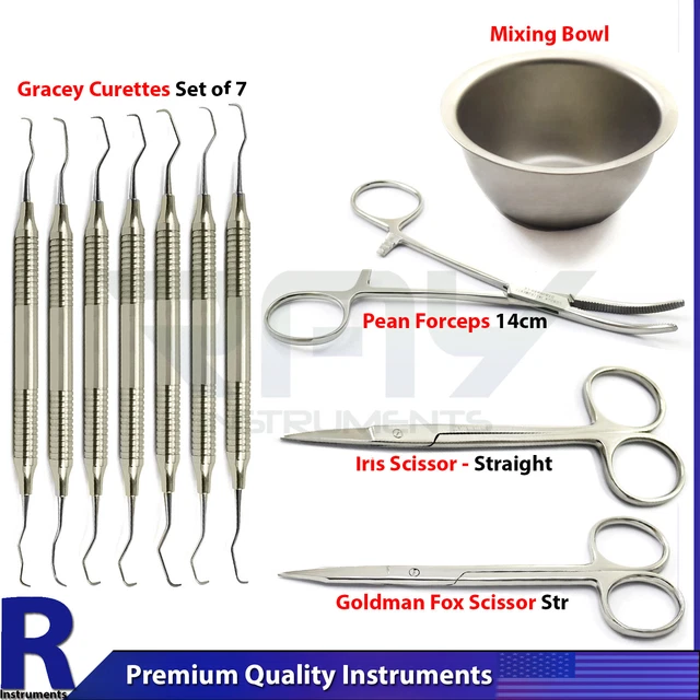 DENTAL PERIODONTAL GRACEY Curettes Hemostatic Forceps Surgical Mixing