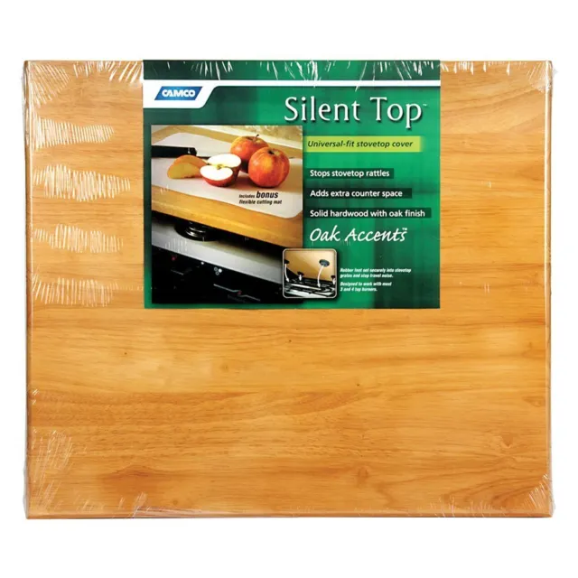 Camco 43521 Oak Accents Silent Top w Flexible Cutting Mat