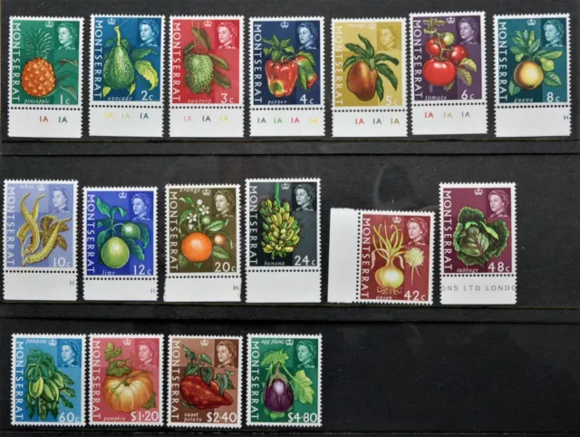 Montserrat stamps: 1965 definitives full set, MNH (B18)