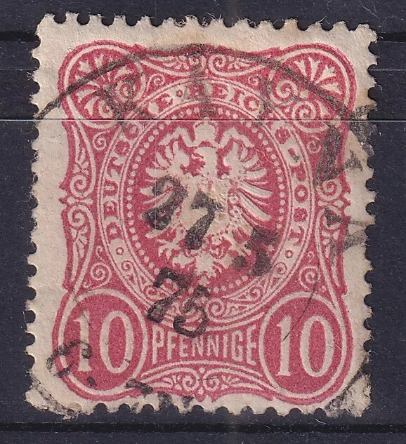 59802) KAYNA Prov. Sachsen nachverwendeter Preußen-Stempel 1875 auf Mi.-Nr. 33