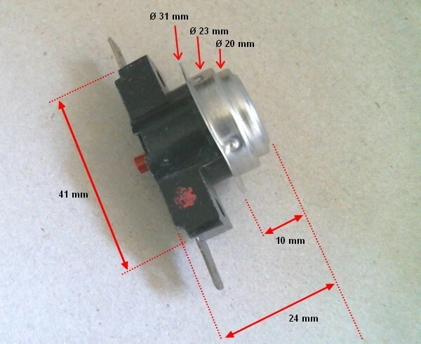 Thermostat sécurité réarmable sèche-linge Vedette Brandt Thomson