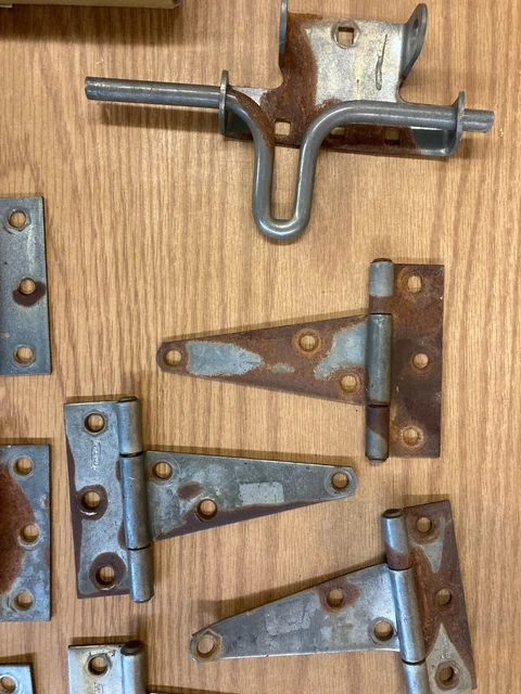 Huge Lot Of Vintage Stanley/ National/ Misc. Barn Door Hinges, Latch, Hardware 2
