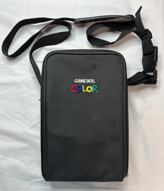 Official Nintendo GameBoy Color Black Travel Carrying Case Zip Bag w/ Strap Tray Official Nintendo GameBoy Color Black Travel Carrying Case Zip Bag w/ Strap Tray