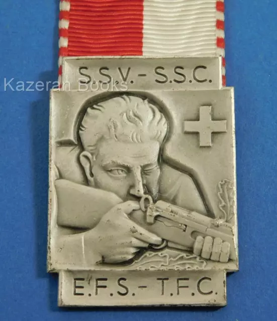 Vintage 1956 Swiss Switzerland Shooting Medal By Huguenin History Of Shooting