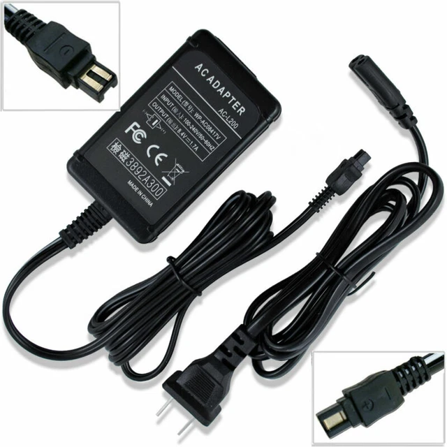 AC Battery Charger Power Adapter For Sony DCR-DVD108 e DCR-DVD605 E Camcorder